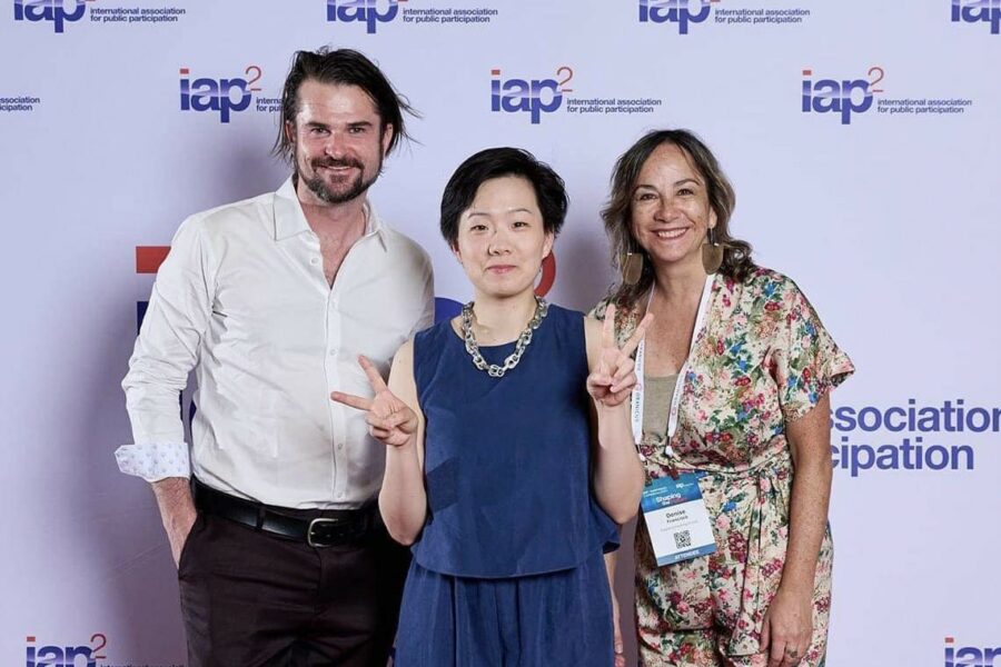 Matt, Tiffany and Denise from Capire attend the IAP2 Core Values Awards in Brisbane
